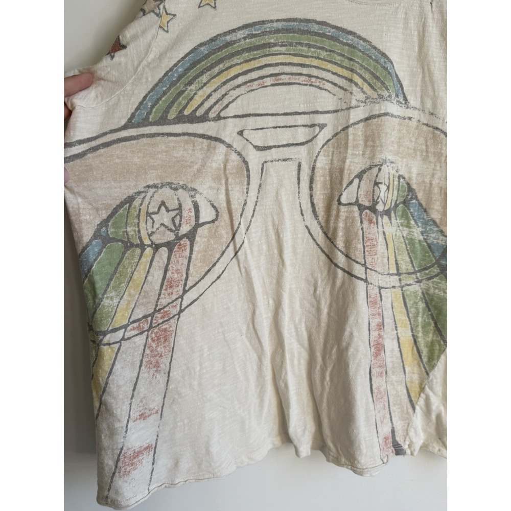 Magnolia Pearl Rainbow Vision Dylan Tee Oversized Short Sleeve Glasses Stars Art - Picture 4 of 13